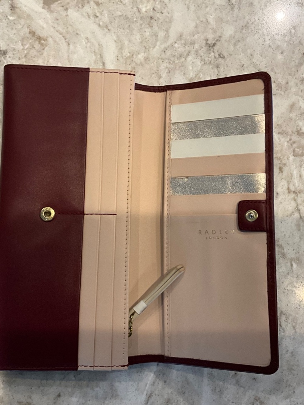 RADLEY London Puddle Jumper Wallet in Merlot - Picture 3 of 5